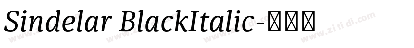 Sindelar BlackItalic字体转换